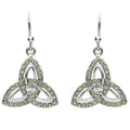 Peridot Crystal Trinity Knot Earrings