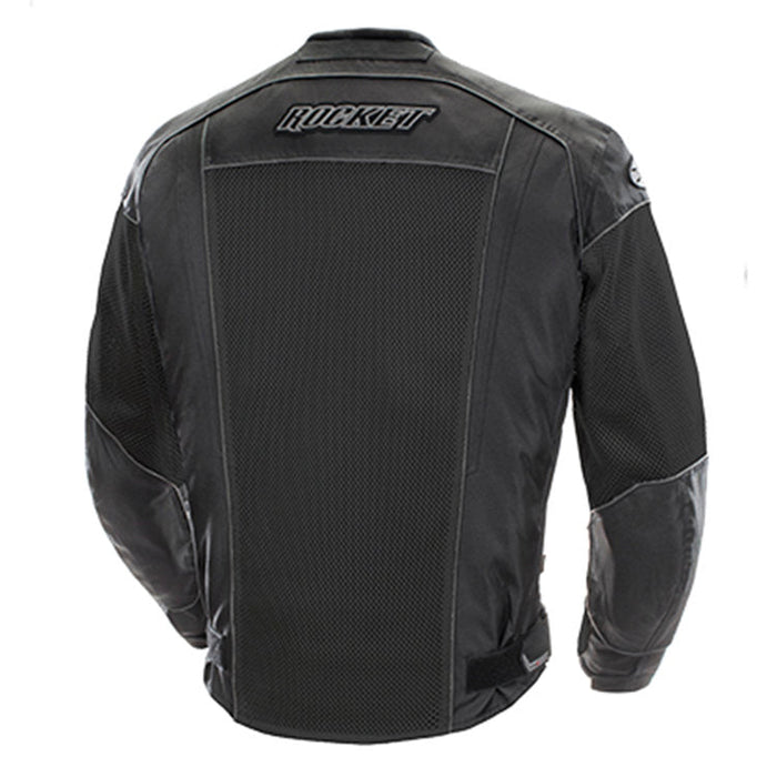 Phoenix 6.0 Jacket Black / Black: Features:

Free Air™ poly/mesh shell reinforced with Rock Tex™ at the shoulders, elbows and