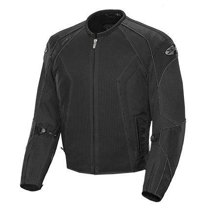 Phoenix 6.0 Jacket Black / Black: Features:

Free Air™ poly/mesh shell reinforced with Rock Tex™ at the shoulders, elbows and