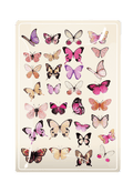 Pink Butterflies Decoupage Glass Tray - Ben's Garden