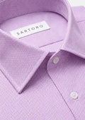 Plum Micro Dot Shirt - SARTORO