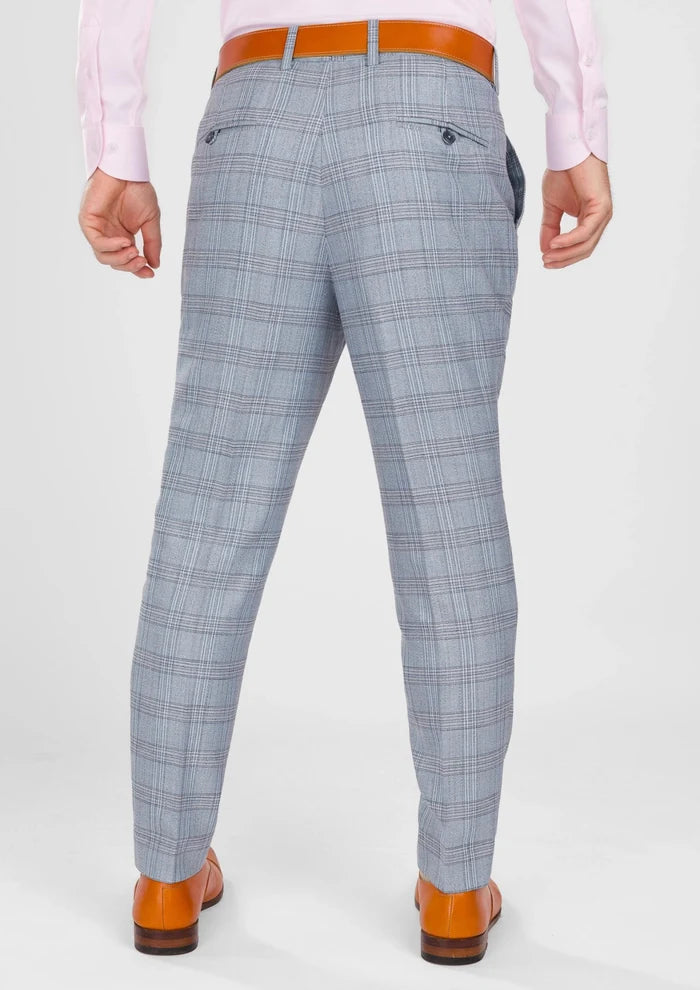 Polo Blue Windowpane Pants - SARTORO