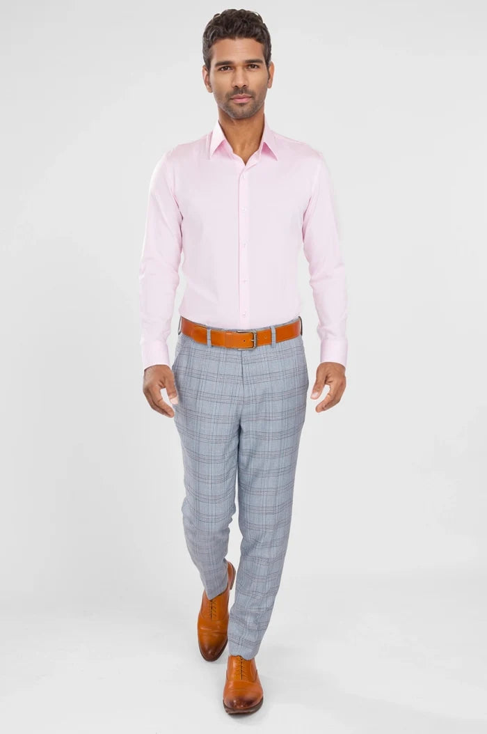 Polo Blue Windowpane Pants - SARTORO