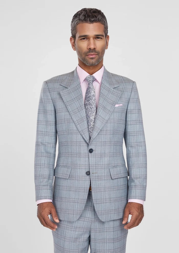 Polo Blue Windowpane Bamboo Suit - SARTORO
