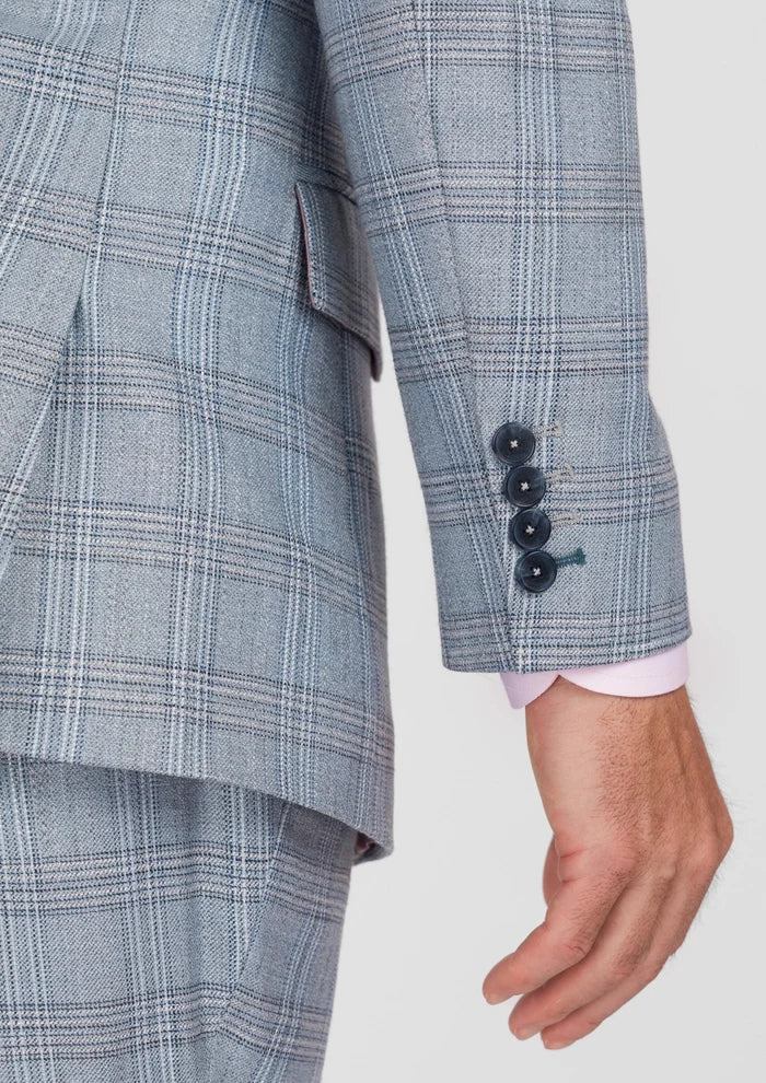 Polo Blue Windowpane Bamboo Suit - SARTORO