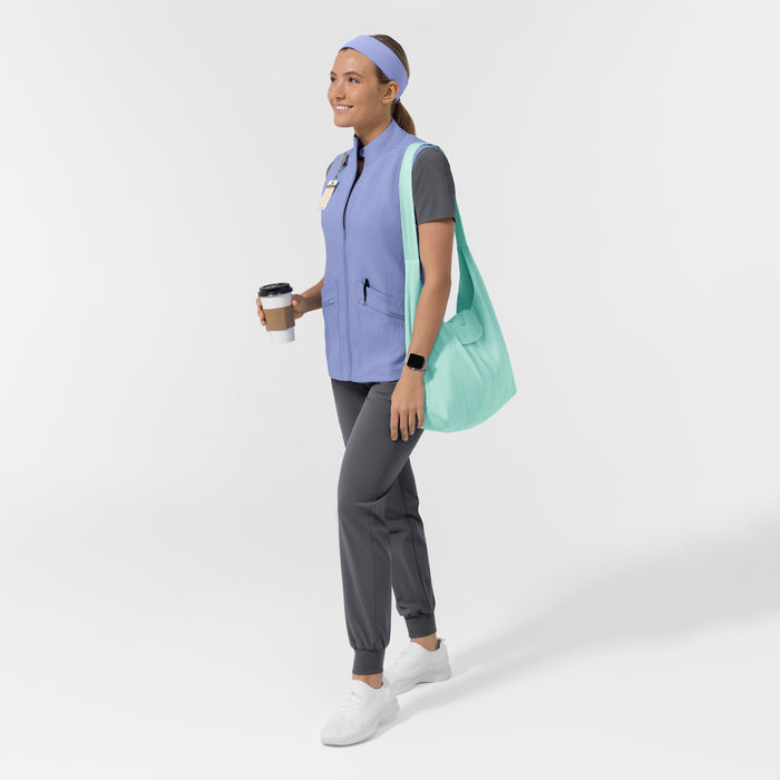 Ponytail Headband Ceil Blue full scrub set