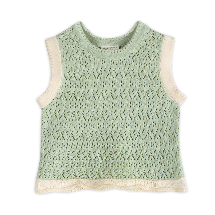 Poppy Textured Baby Tank Front (Organic Cotton)