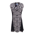 PRADA BLACK AND WHITE FLORAL RUNWAY DRESS - SIZE 38