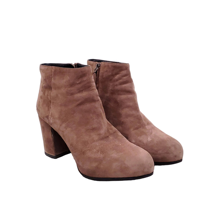 PRADA BROWN SUEDE BOOTIES - SIZE 38
