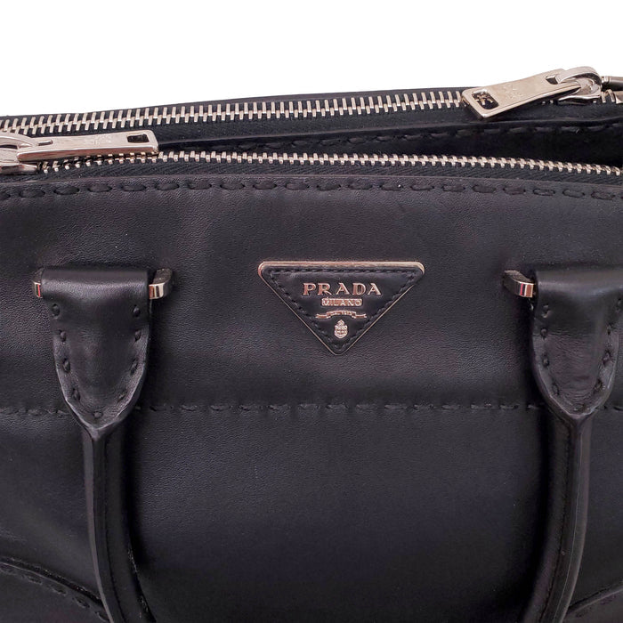 PRADA CITY CALF LEATHER TWIN POCKET BAG