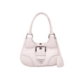 PRADA CREAM MOON PADDED LEATHER BAG