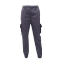 PRADA GREY CARGO PANTS WITH NYLON LOGO POCKETS - SIZE 42