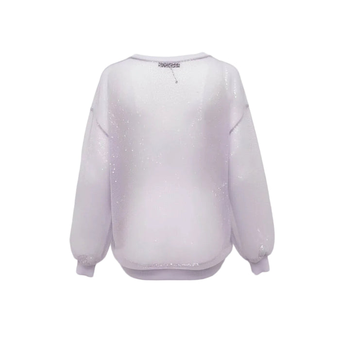 PRADA LILAC SHEER SEQUIN CARDIGAN - SIZE 40
