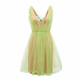 PRADA NEON GREEN MESH DRESS - SIZE 40