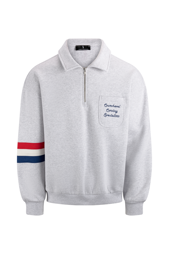 Urban Pioneers Male Pralong Half-Zip SWEATER GREY MELANGE