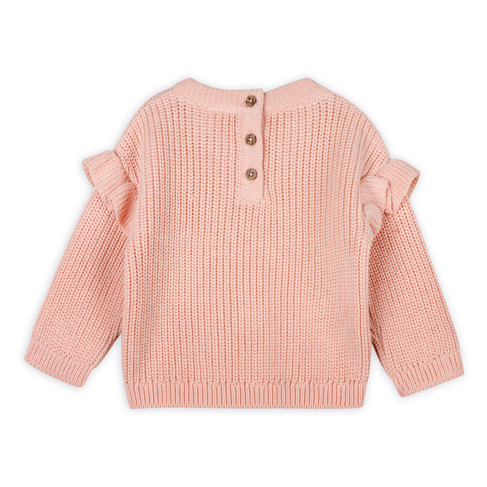 Princess Embroidered Slouchy Sweater Knit Baby Pullover (Organic Cotton)