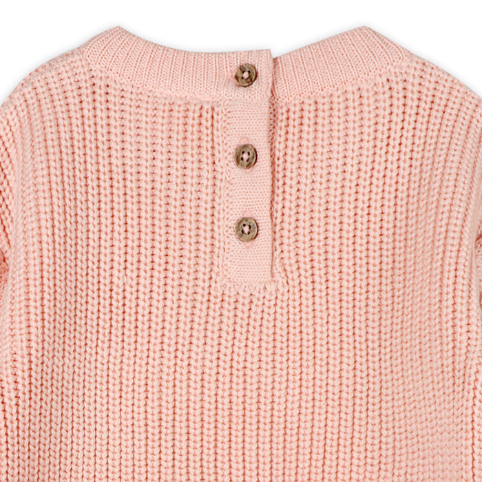Princess Embroidered Slouchy Sweater Knit Baby Pullover (Organic Cotton)