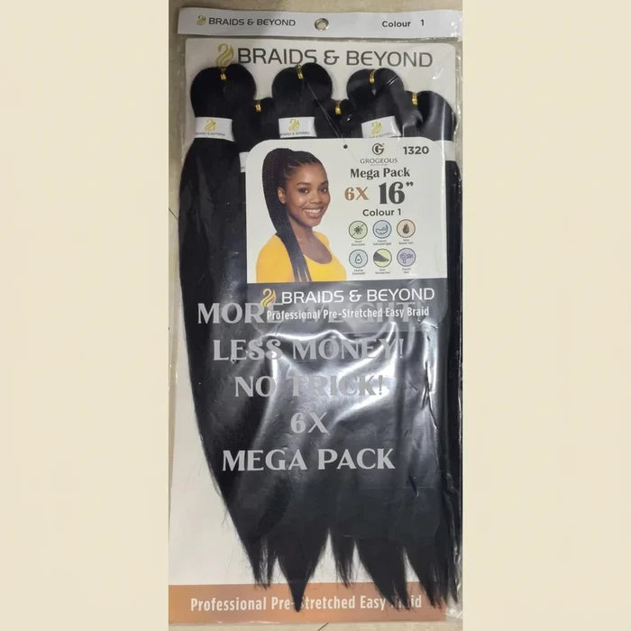 Professional Pre-Stretched Easy Braids Mega pack 6X