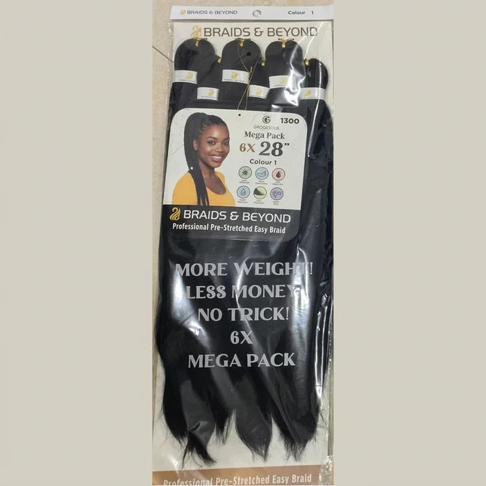 Professional Pre-Stretched Easy Braids Mega pack 6X