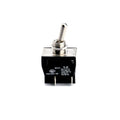 Two way DPST toggle switch for Profitec espresso machines with metal housing and lever.