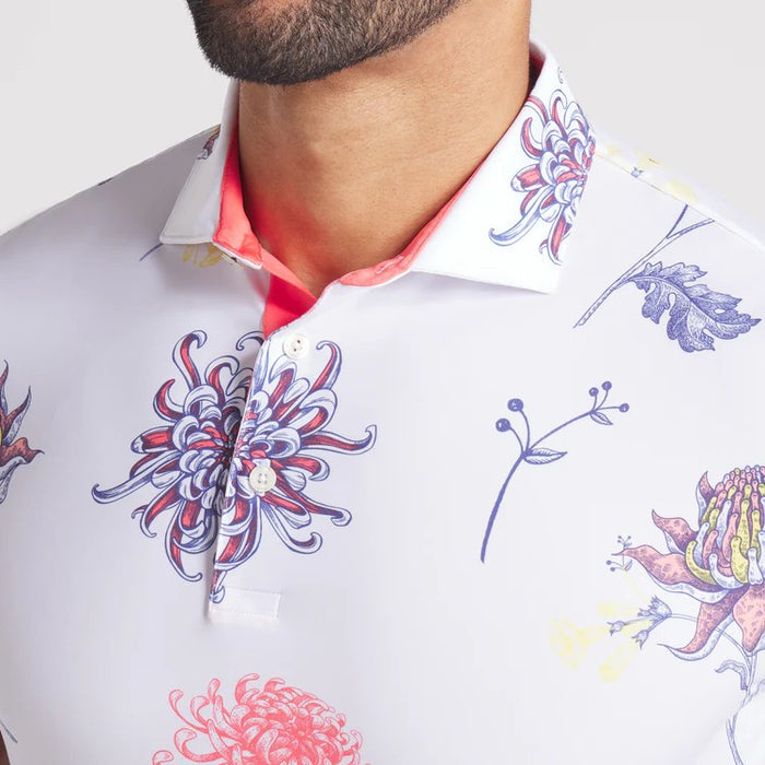 PUMA MENS MATTR DAHLIA GOLF POLO