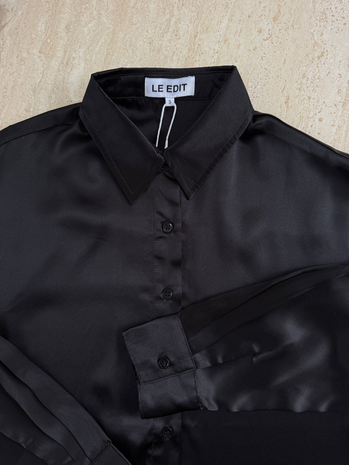Pure Silk Shirt Black