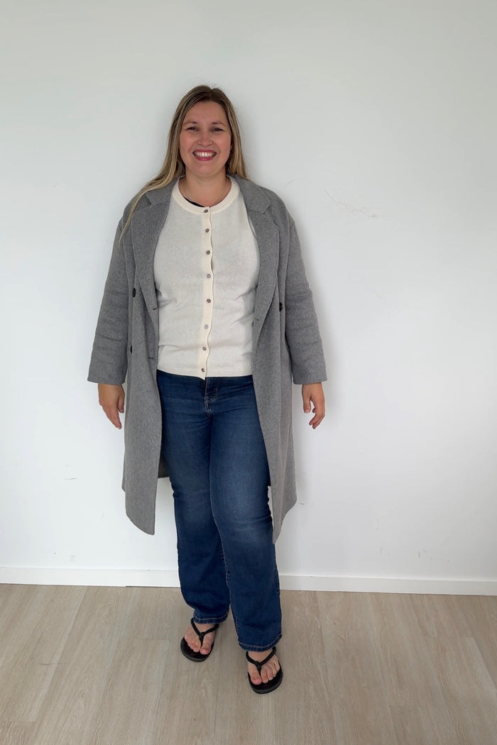 Pure Wool 3/4 Coat Marle
