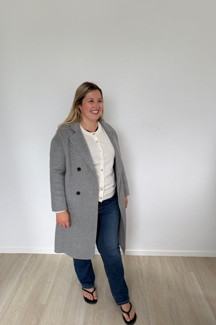 Pure Wool 3/4 Coat Marle