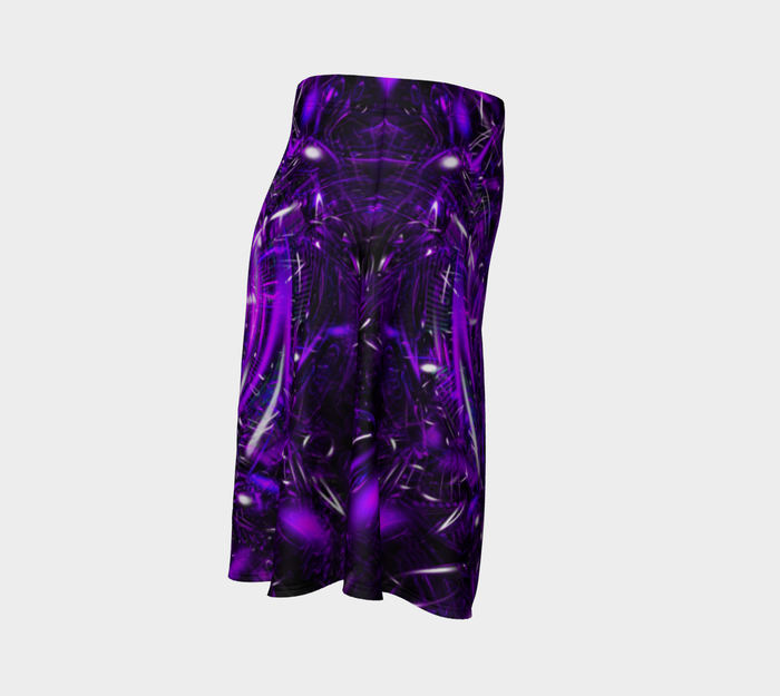Purple Portal High Waist Flare Skirt
