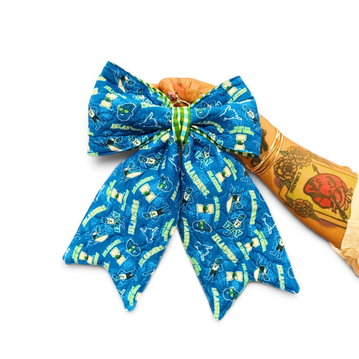 Quilted Texas A&M Islander Bows- Created by Sew Bonita