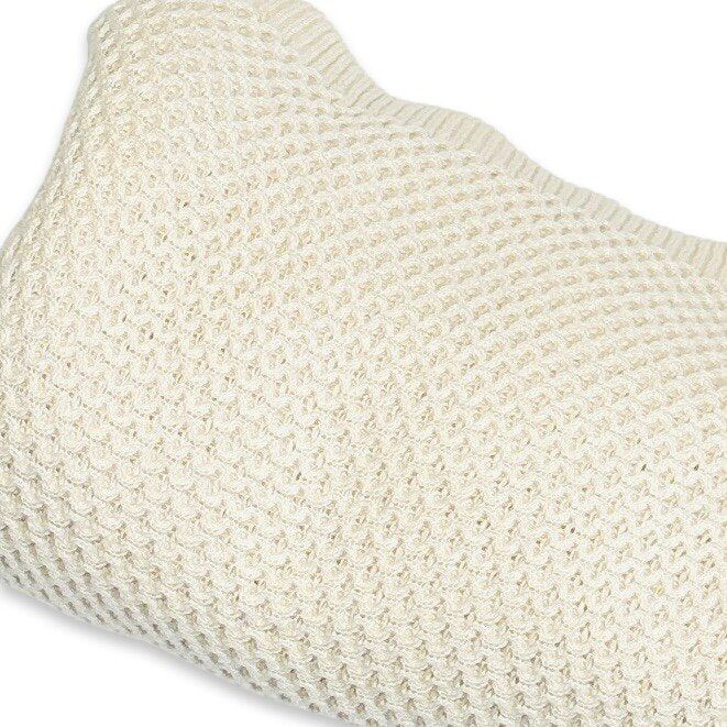 Chain Link Chunky Rib Organic Cotton Sweater Knit Baby Blanket