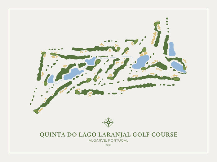Quinta do Lago Laranjal Golf Course: Modern Golf Course Map