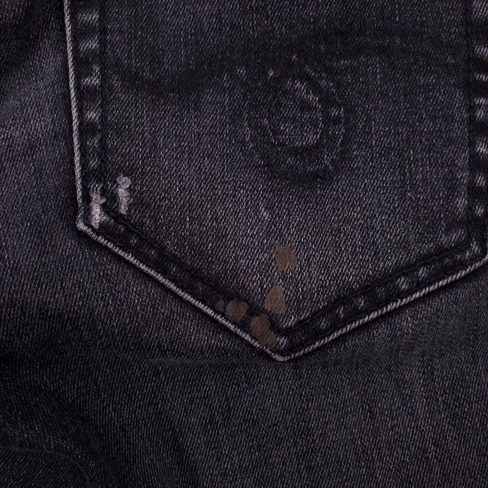 R13 BLACK ‘ALISON CROP’ JEANS IN 'COAL’ - SIZE 25