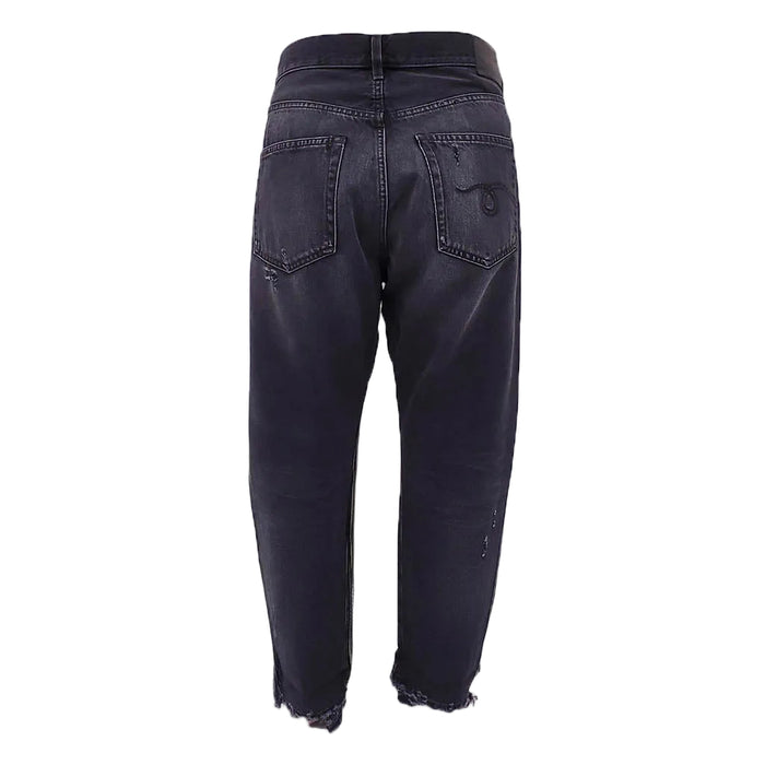 R13 DISTRESSED CROSSOVER JEANS IN ‘JAKE BLACK’ - SIZE 26
