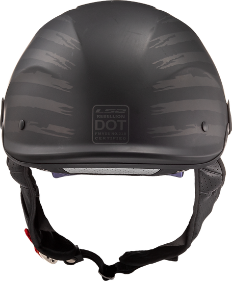 Rebellion 1812: Features:

Roll-off resistant shell design
Two-stage built-in drop-down sun shield
Ported flow through ventil