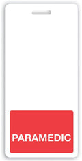 Red "Paramedic" Vertical Badge Buddy - 1350-2154, Qty = 25