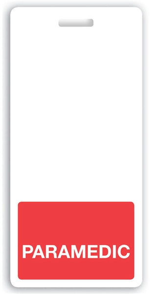 Red "Paramedic" Vertical Badge Buddy - 1350-2154, Qty = 25