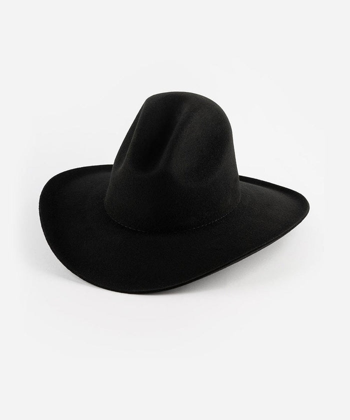 A black wide brim hat on a white background #color_black