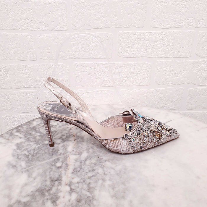 RENE CAOVILLA RHINESTONE EMBELLISHED HEEL - SIZE 35.5