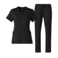 Renew Knit 2 Pocket Top and Wide Leg Scrub Set