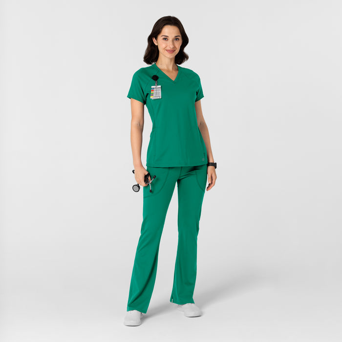 RENEW Knit Women's Flare Yoga Scrub Pant Bahama Breeze full scrub set