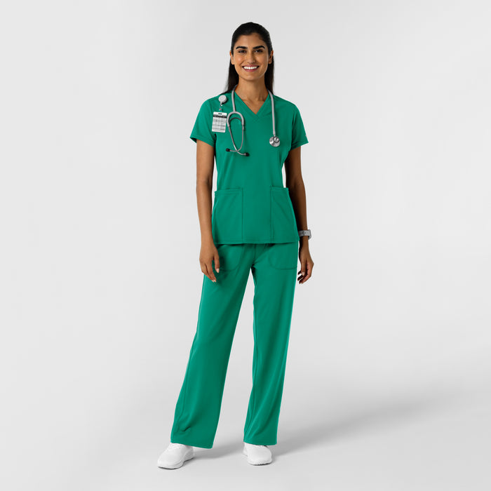 RENEW Knit Women's 2-Pocket Scrub Top Bahama Breeze full scrub set