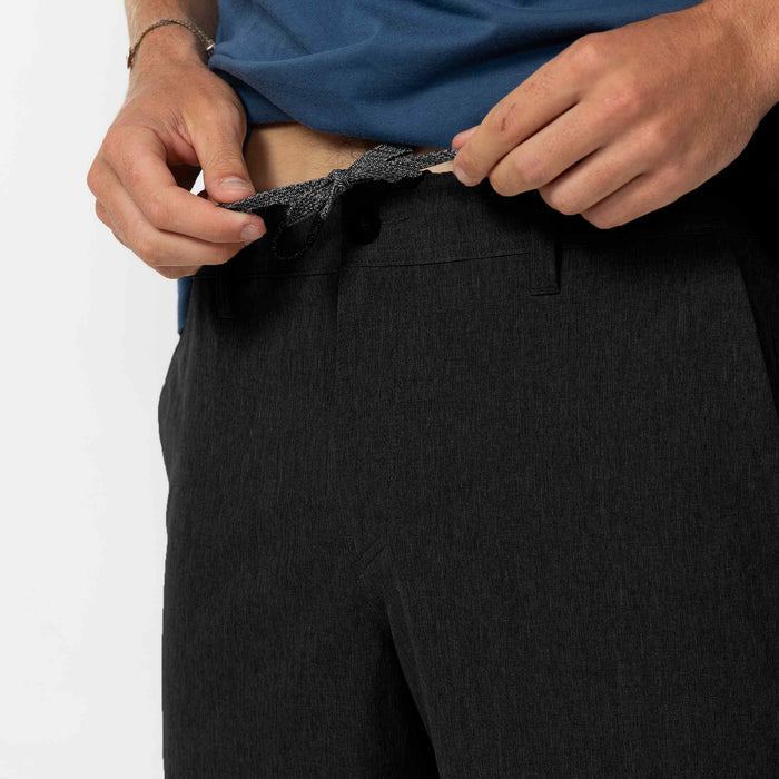 Reserve Heather 19" Hybrid Short - Heather Black