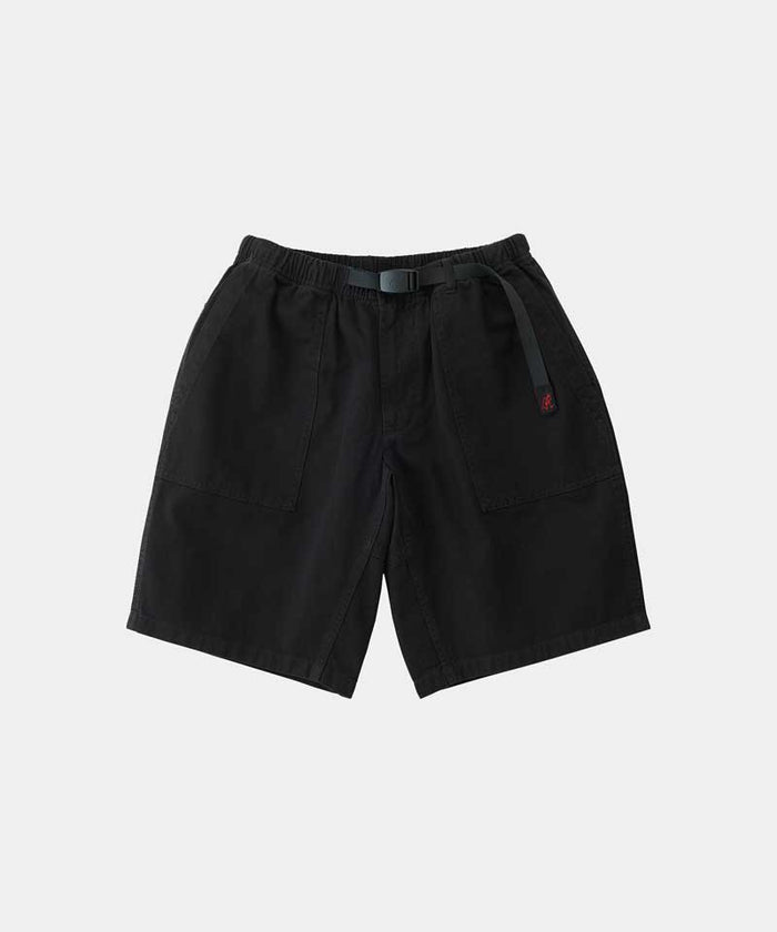 Black Gramicci Ridge Short with a belt against a light-tone background.
