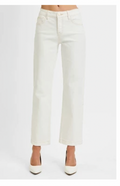 Risen Tummy Control Midrise Ankle Straight Leg - Cream