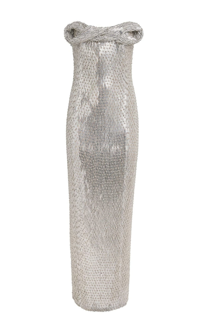 Rosalie column gown by Rachel Gilbert