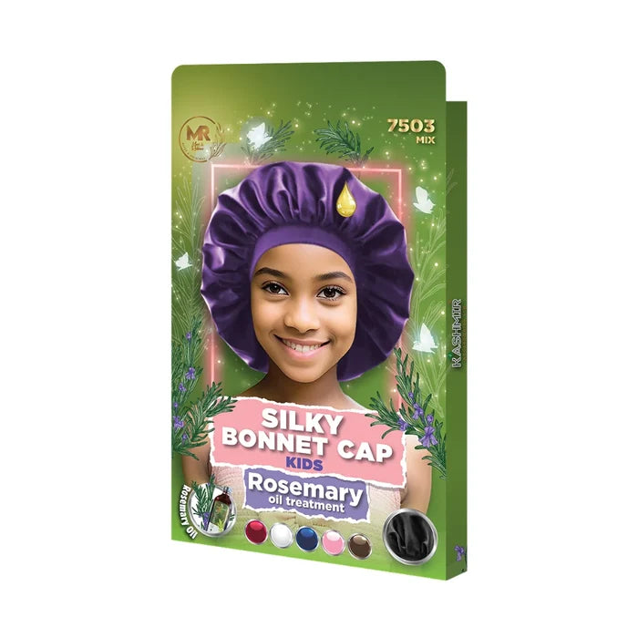 Rosemary Oil Infused Satin Bonnet Hair Treatment Cap - 7505 Mix