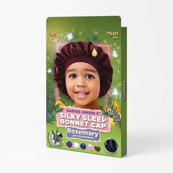 Rosemary Oil Treatment Babies Under 5 Silky Bonnet Black - 7500