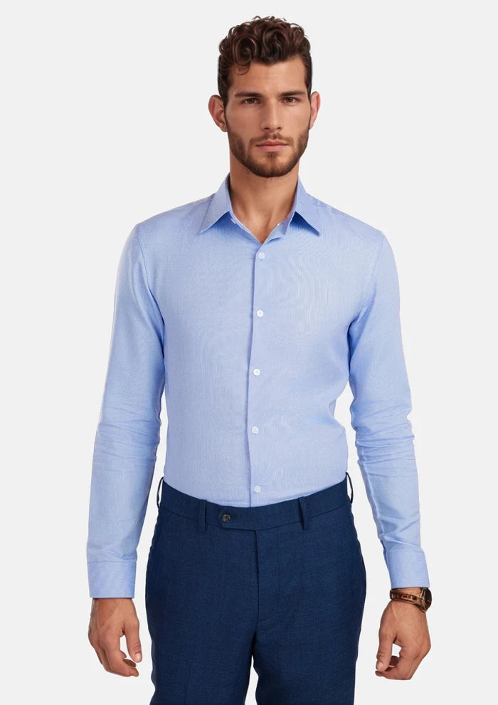 Sky Blue Oxford Shirt - SARTORO