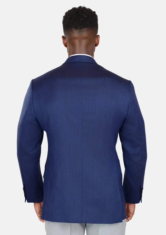 Royal Blue Herringbone Ellis Jacket - SARTORO